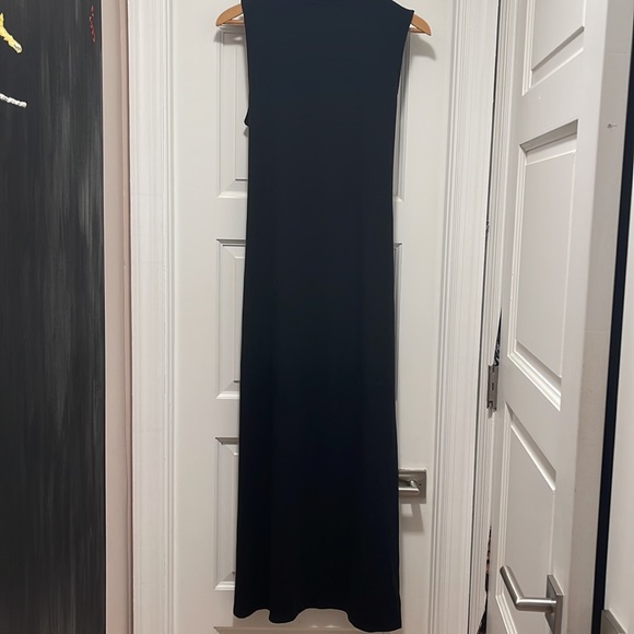 Aqua mock neck black dress - Picture 9 of 9